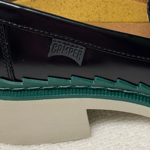 Camper Taylor 45mm Black Leather Loafers Size 37/US 7 - Picture 11 of 15